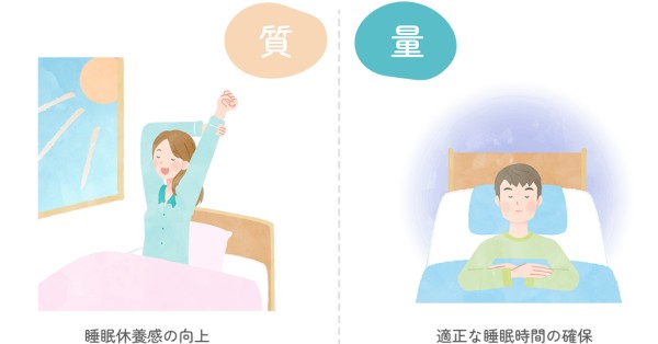 図表・イメージ：大切なのは睡眠の質と量