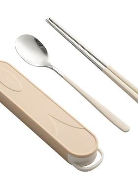 onlycook奶油色学生便携餐具