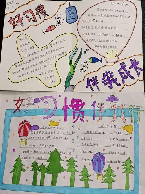 二年级好习惯伴我行手抄报好习惯手抄报