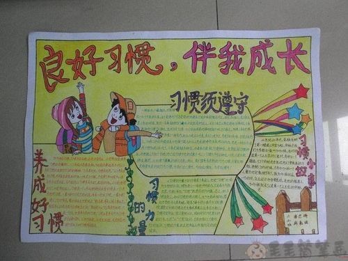 公共生活好习惯手抄报图片