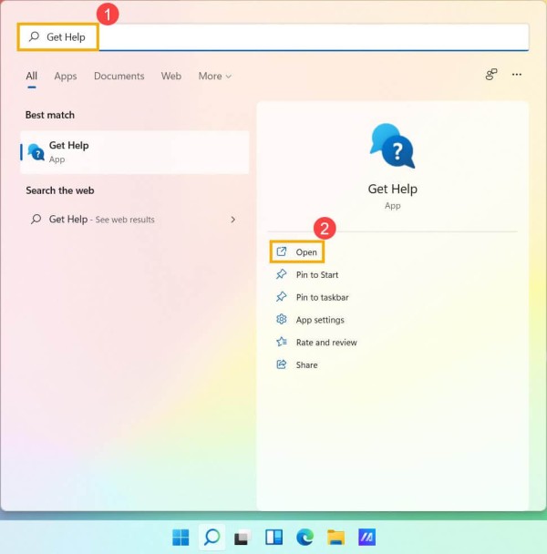 在 Windows 11 中获取帮助应用程序