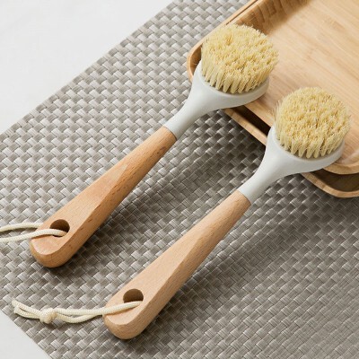 榉木长柄洗锅刷家用小刷子刷锅神器厨房不粘锅去污清洁锅刷