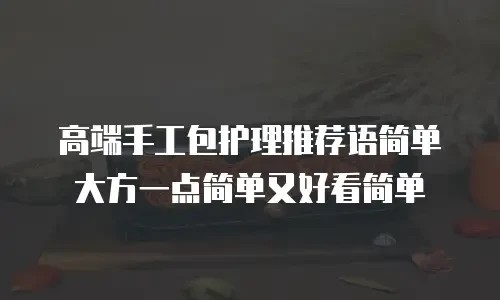 高端手工包护理推荐语简单大方一点简单又好看简单
