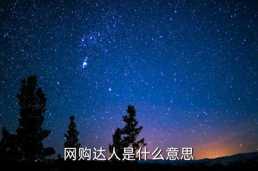 网购达人是什么意思
