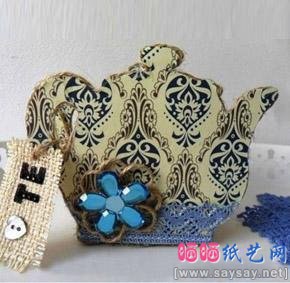 独特漂亮茶壶收纳盒的手工制作教程