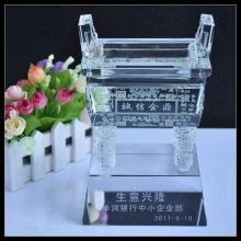焕环祥工艺 企业周年纪念品定制 办公水晶鼎摆件定做