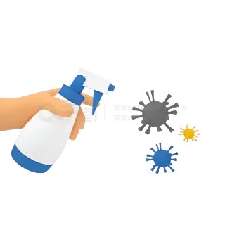 立体卡通消毒防疫医疗手势元素