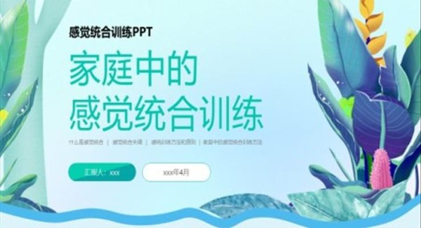 家庭中的感觉统合训练PPT课件培训含讲稿