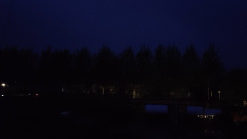 农村雨后的清晨，青蛙在唱歌，小鸟在恋爱
