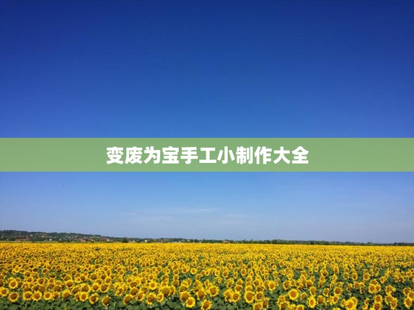 变废为宝手工小制作大全 第1张