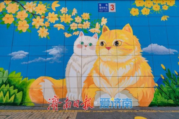 一年四季 泉在济南丨济南绿地普利中心现创意彩绘 公共空间变身艺术画廊