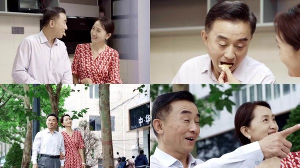 幸福生活夫妻在厨房烹饪美食外出散步游玩
