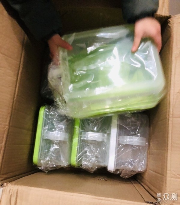 百露抽屉式冰箱收纳储物盒（绿色，密封圈）_新浪众测