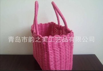 新款时尚PP管家居收纳 塑料编织筐收纳篮