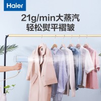 海尔(Haier)手持折叠挂烫机便携熨烫小型家用蒸汽电熨斗烫衣服 防干烧一机平挂两用 HY-GW2503A