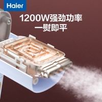 海尔(Haier)手持折叠挂烫机便携熨烫小型家用蒸汽电熨斗烫衣服 防干烧一机平挂两用 HY-GW2503A