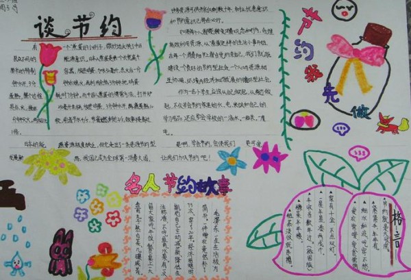 节约水源手抄报图片