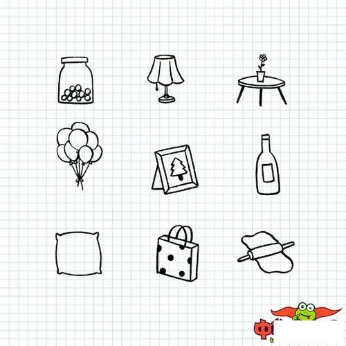 幼儿常见生活用品简笔画超简单的生活小素材简笔画