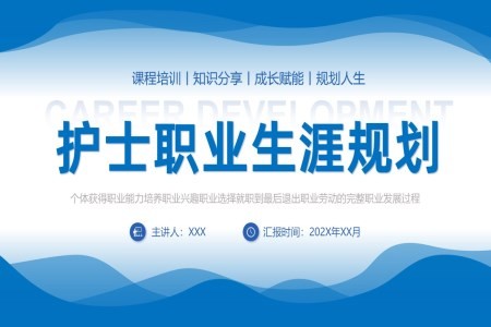 护士职业生涯规划PPT模板