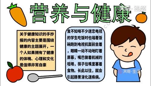 营养与健康手抄报 营养与健康手抄报怎么画 - 天奇生活