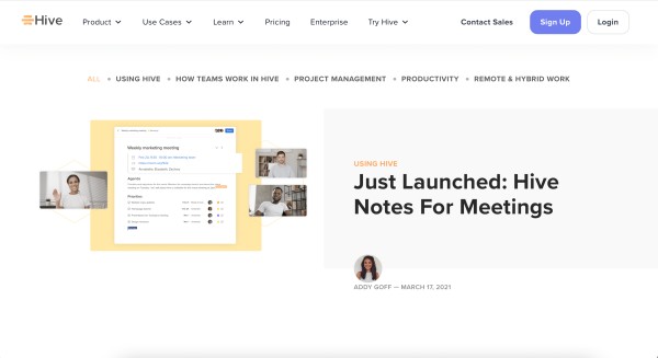 在线会议工具hive notes