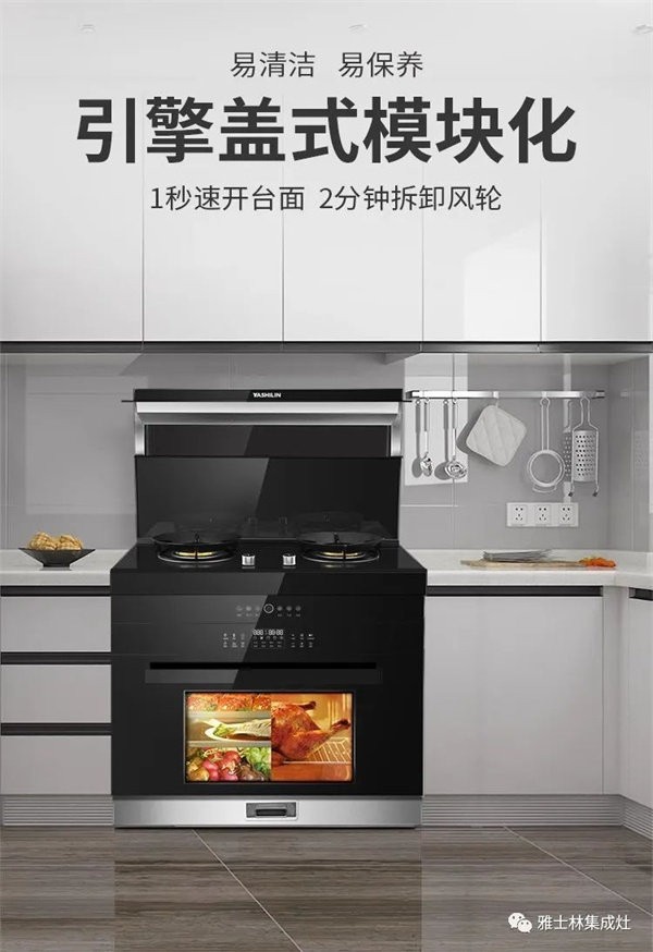 雅士林530蒸烤一体集成灶