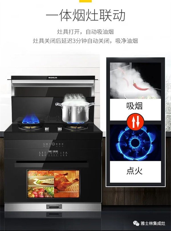 雅士林530蒸烤一体集成灶