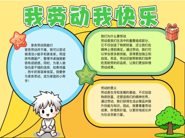 劳动手抄报内容