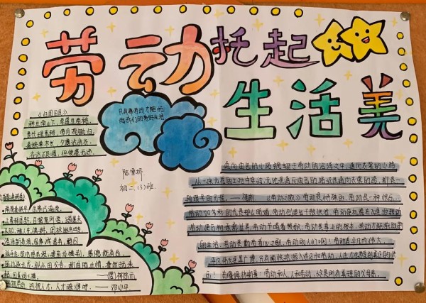 劳动创造财富奋斗成就人生手抄报抖音