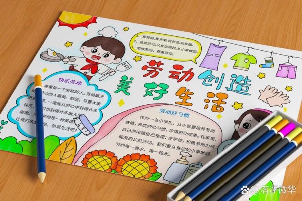 劳动创意美好生活手抄报五一劳动节小报