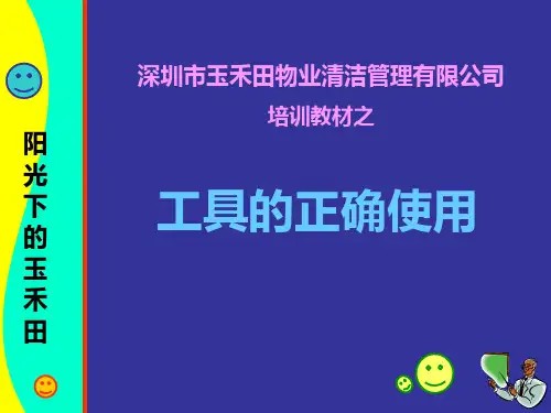清洁工具的规范使用方法PPT课件