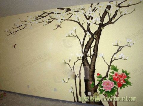 电视背景墙墙绘集锦