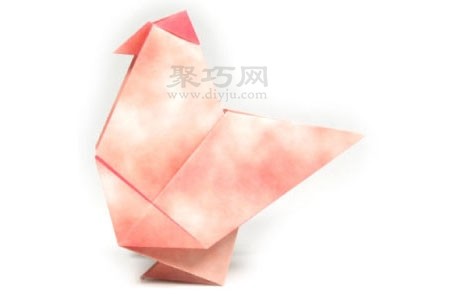 手工折纸母鸡折法图解