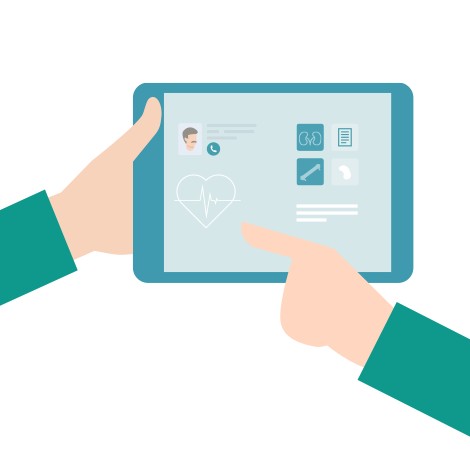 Illustration of a computer tablet