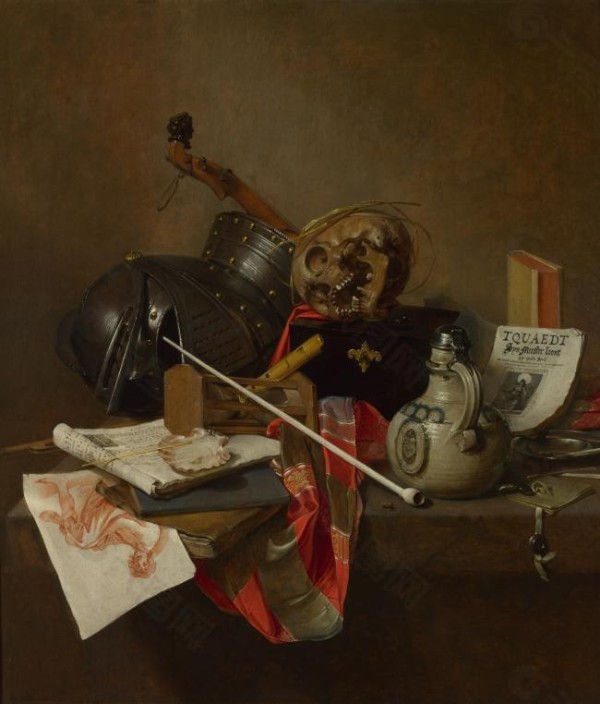 Jan Jansz. Treck - Vanitas Still Life静物植物动物食物家禽水果印象派写实主义油画装饰画
