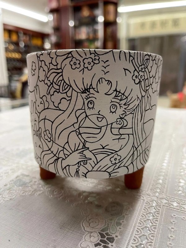 花盆手绘画 花盆手绘图