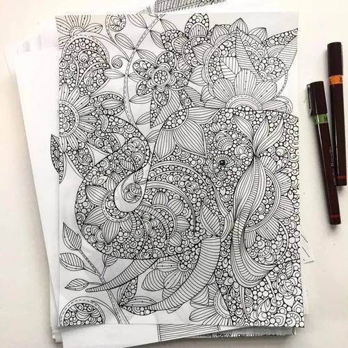 每天学一幅简笔画--6种又美又疯狂的装饰画线描收藏这一篇疫情居家