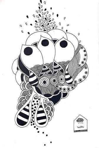 线描太阳装饰画简笔画