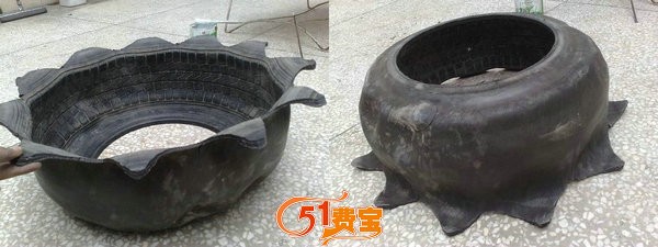 如何利用汽车旧轮胎改造花盆