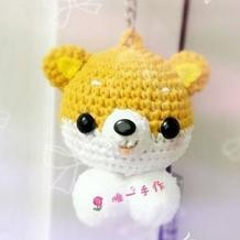 可爱钩针萌狗狗挂件编织图解