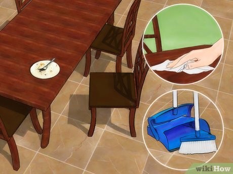 Step 2 把屋子打扫干净。