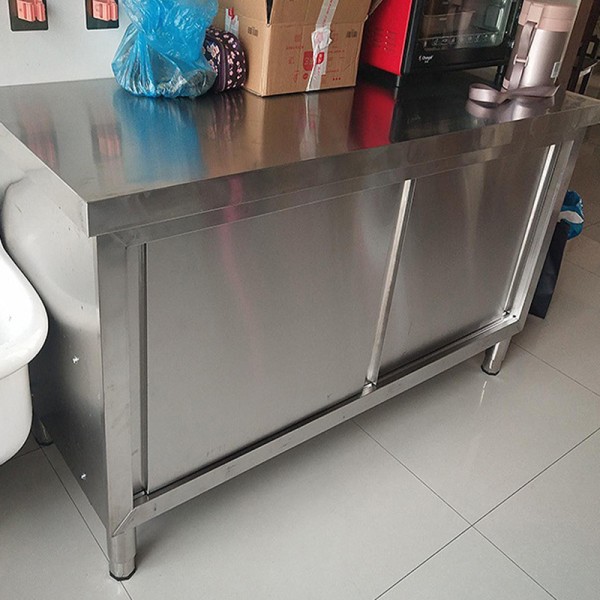 瓦图 不锈钢拉门厨具架 工作台 厨房储物柜 厨具架