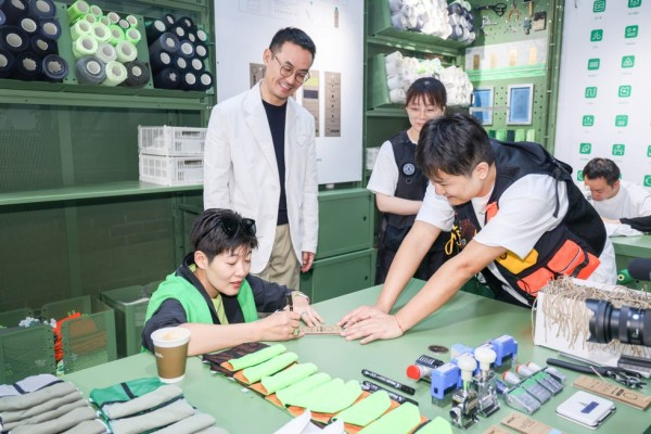 a group of people working on a project