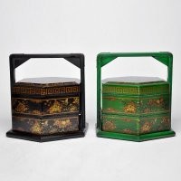 复古做旧收纳篮首饰盒抽屉盒 针线手提篮（需定制，定制时长为20天）A112C