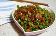 肉沫豆角下饭菜