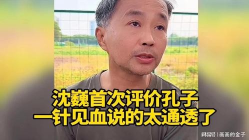 沈巍首次评价孔子，一针见血说的太通透了