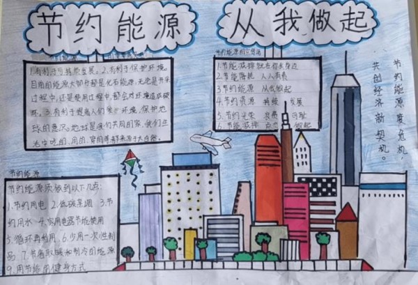 倡导绿色生活理念近日张家湾镇中心小学开展了节约能源手抄报制作