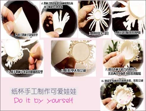 纸杯手工制作娃娃图片教程