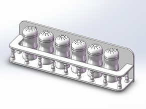 木质调料架SolidWorks三维模型