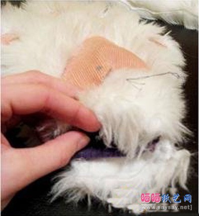 可爱的猫爪手套制作教程步骤6-m.saybb.net